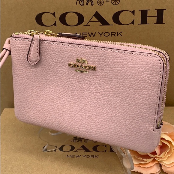 COACH Double Zip Wallet Im Gold/blossom - Picture 16 of 16